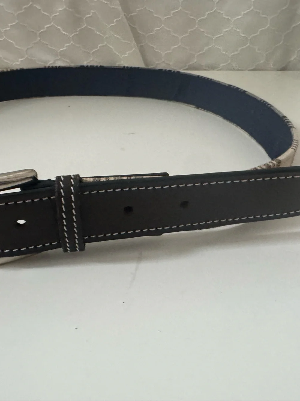 Equine Couture Original  5/A Baker Ladies Classic Plaid Belt Size Large 44”
